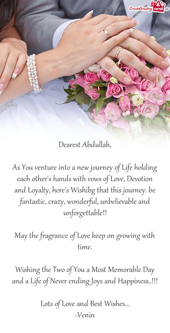 Dearest Abdullah