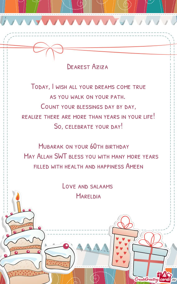 Dearest Aziza