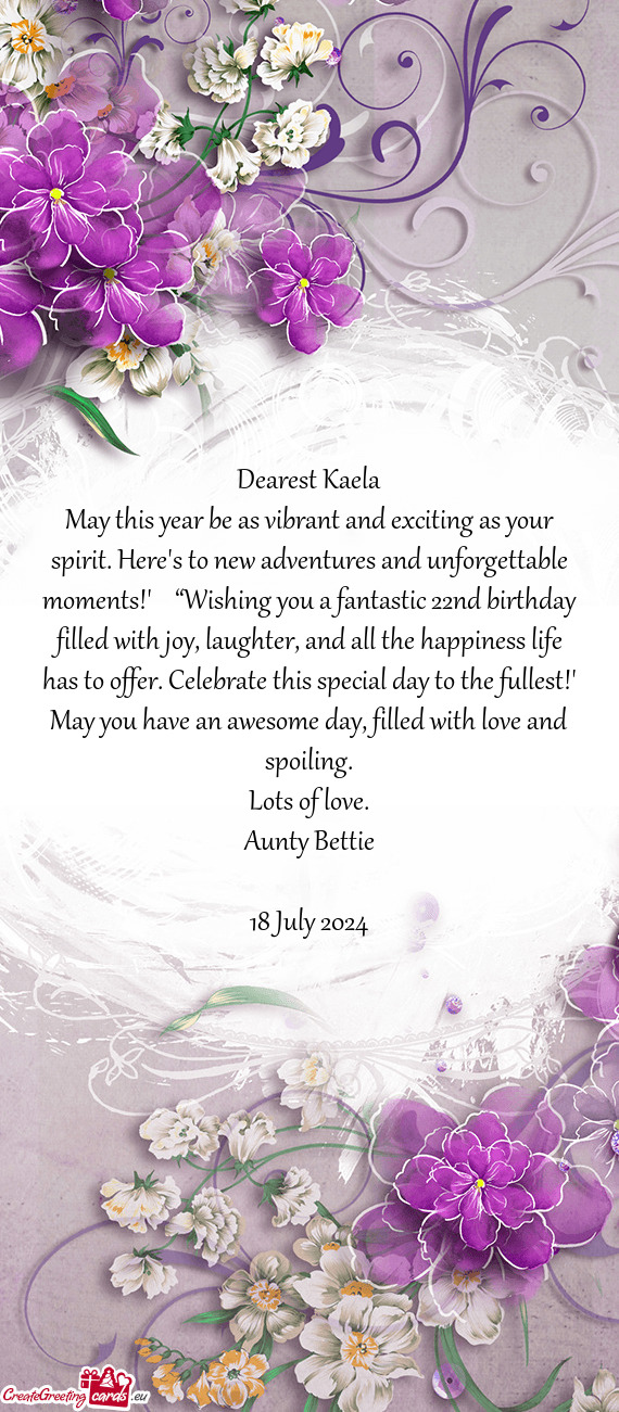 Dearest Kaela