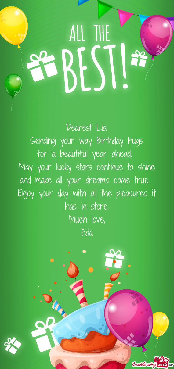 Dearest Lia