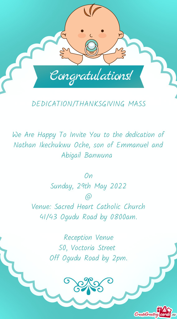 DEDICATION/THANKSGIVING MASS