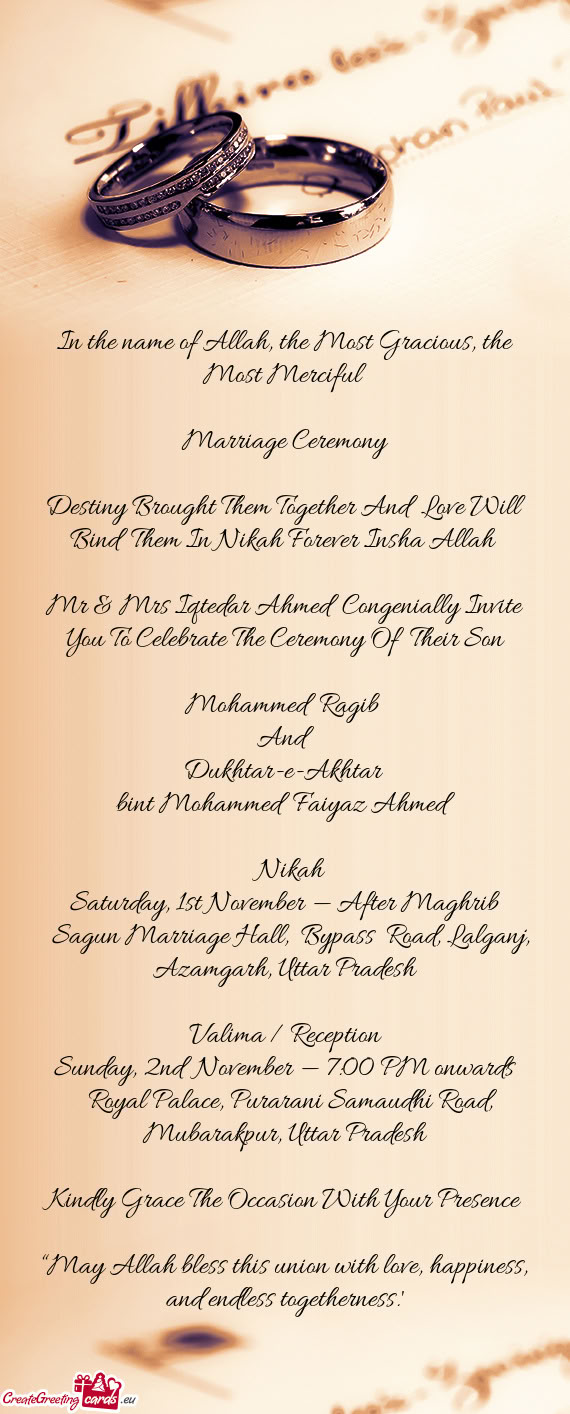 Destiny Brought Them Together And Love Will Bind Them In Nikah Forever Insha Allah