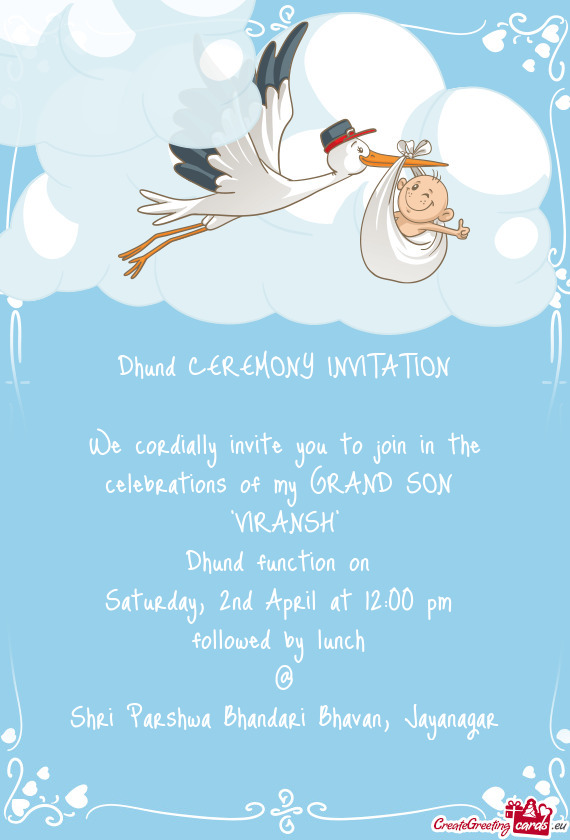 Dhund CEREMONY INVITATION