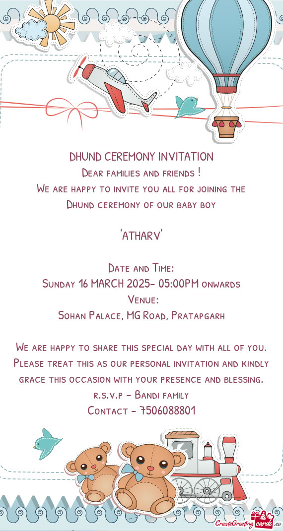 Dhund ceremony of our baby boy