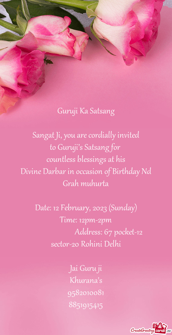 Divine Darbar in occasion of Birthday Nd Grah muhurta