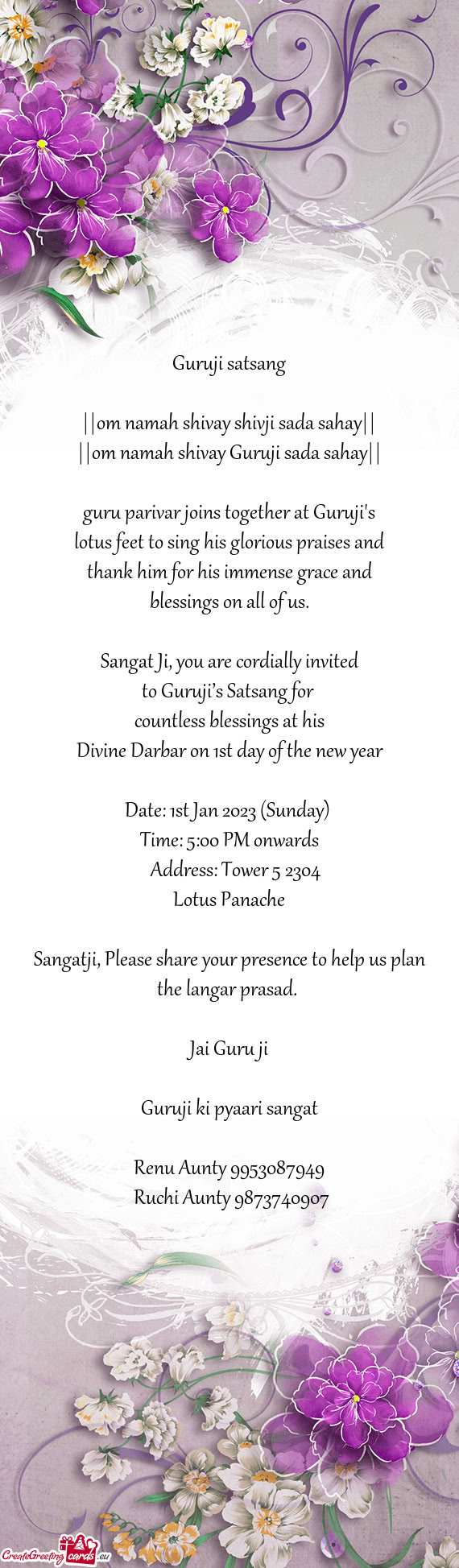 Divine Darbar on 1st day of the new year