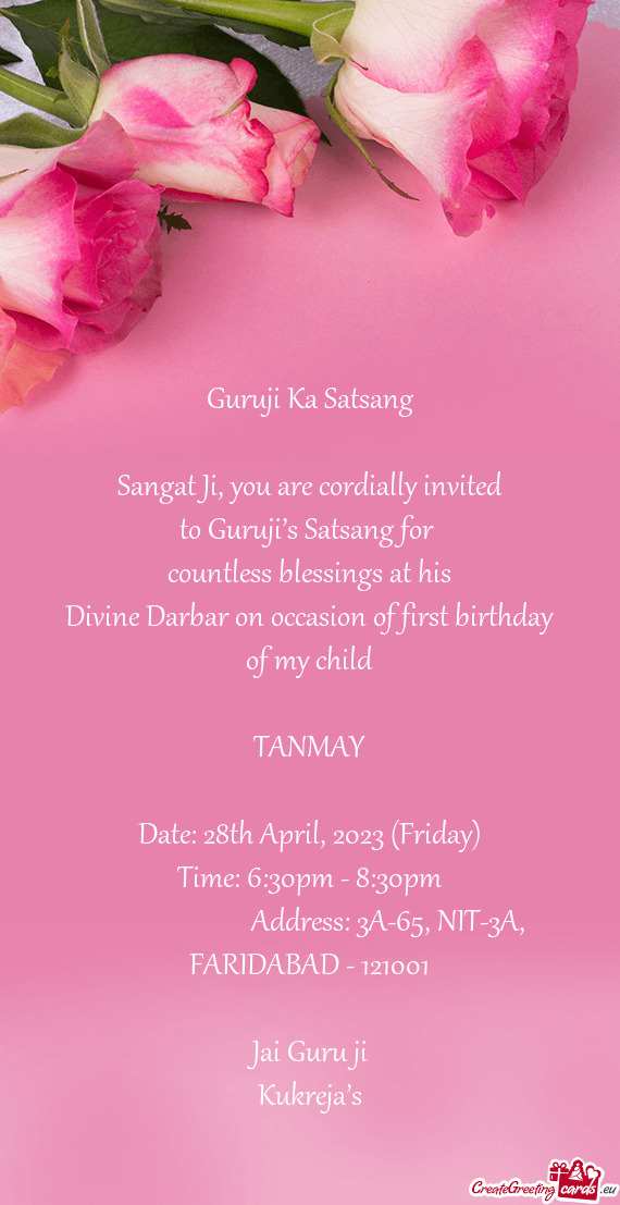 Divine Darbar on occasion of first birthday of my child