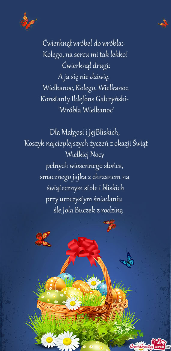 Dla Małgosi i JejBliskich