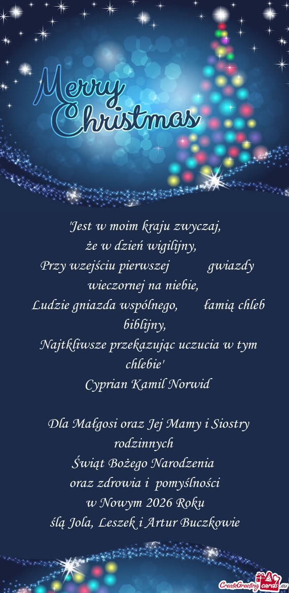 Dla Małgosi oraz Jej Mamy i Siostry