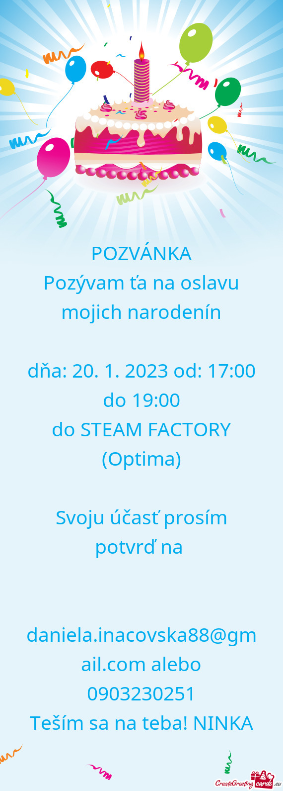 Dňa: 20. 1. 2023 od: 17:00 do 19:00