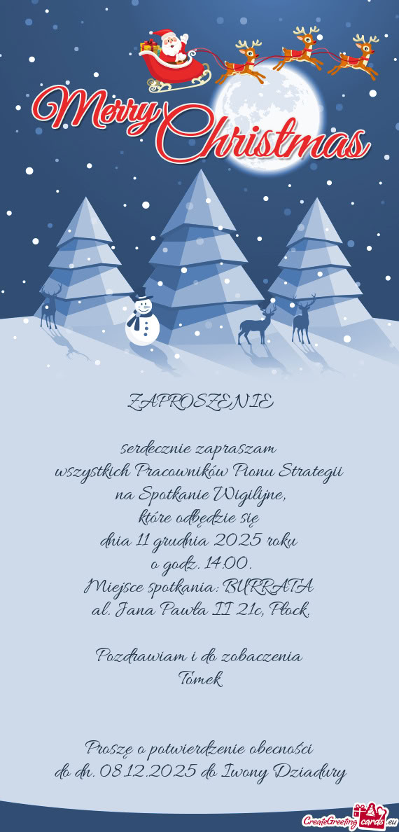 Do dn. 08.12.2025 do Iwony Dziadury