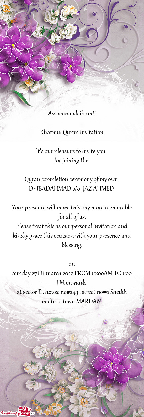 Dr IBADAHMAD s/o IJAZ AHMED