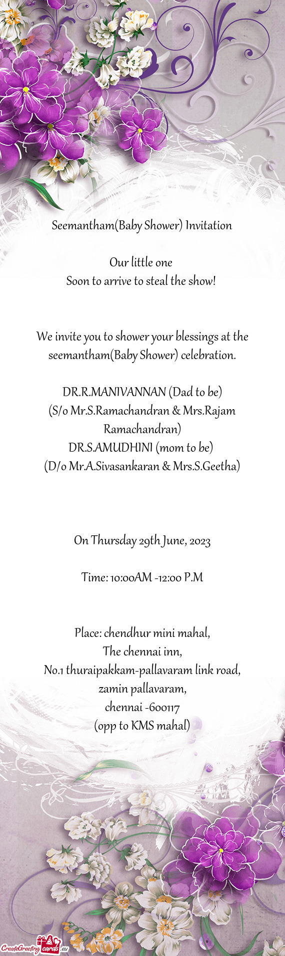 DR.R.MANIVANNAN (Dad to be)