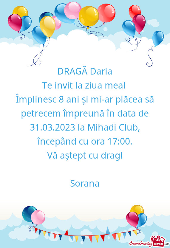 DRAGĂ Daria