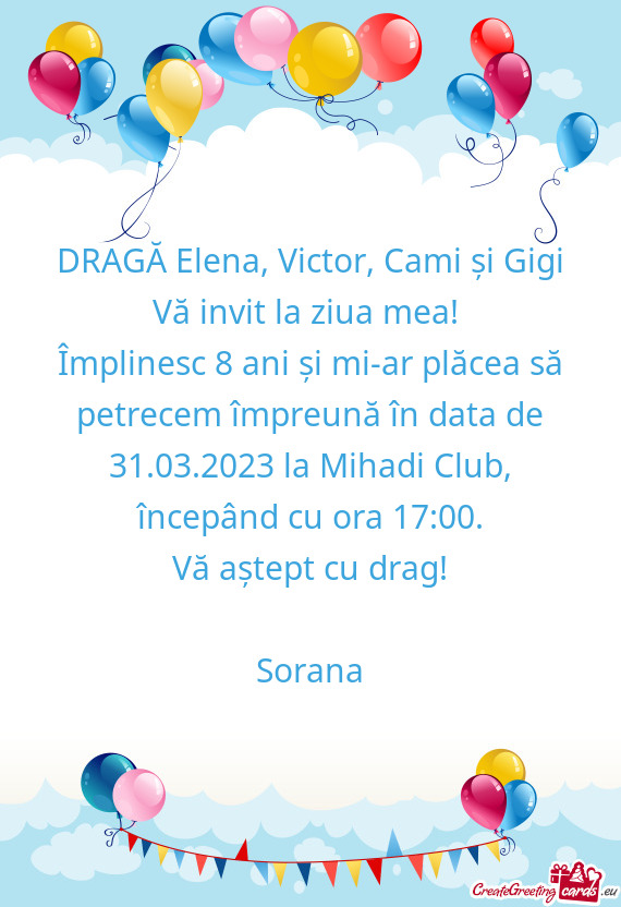 DRAGĂ Elena, Victor, Cami și Gigi