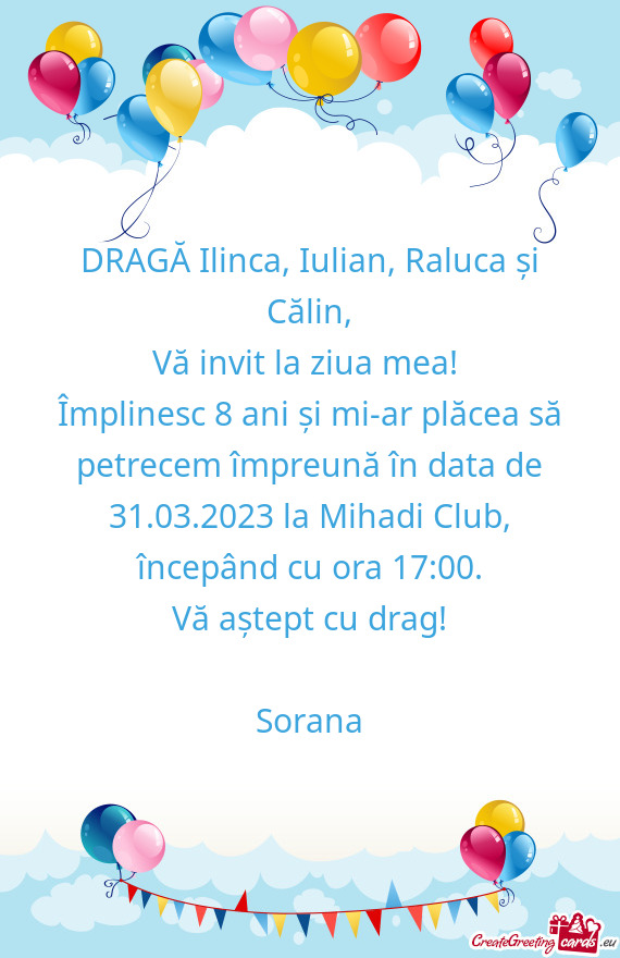 DRAGĂ Ilinca, Iulian, Raluca și Călin