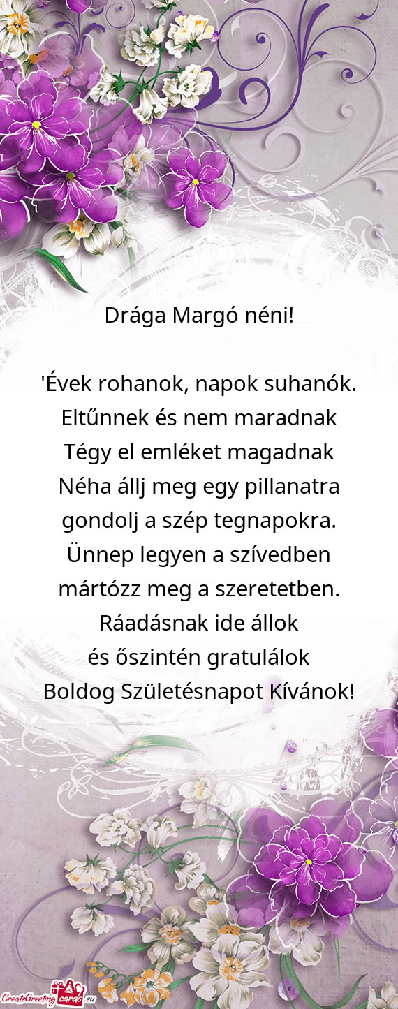 Drága Margó néni