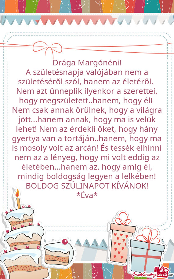 Drága Margónéni