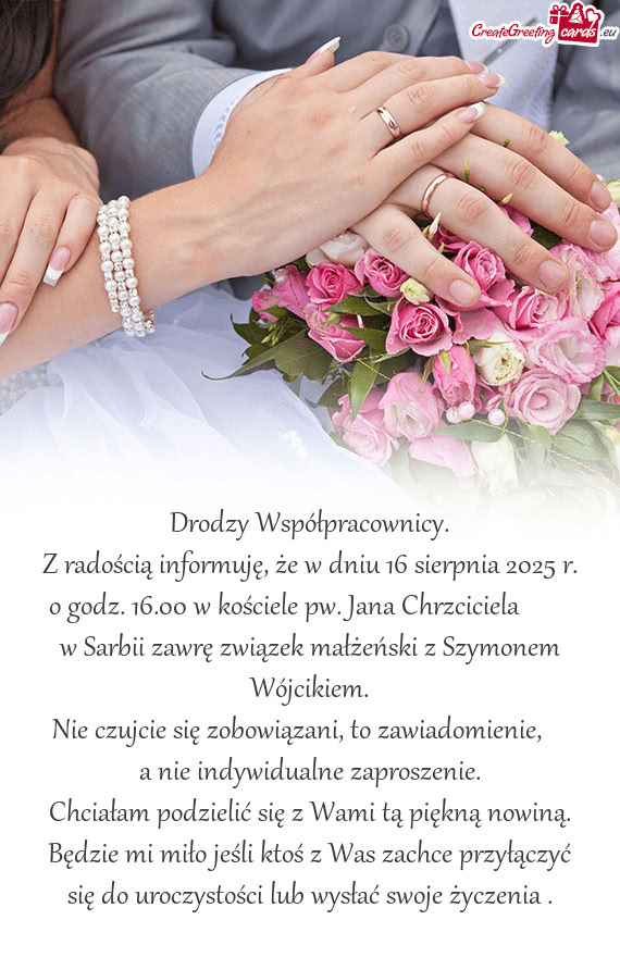 Drodzy Współpracownicy