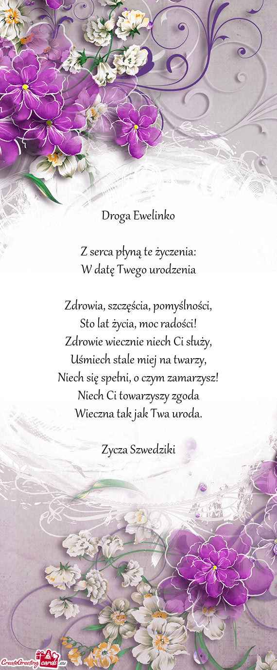 Droga Ewelinko