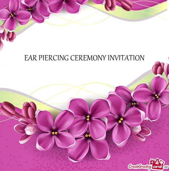 EAR PIERCING CEREMONY INVITATION