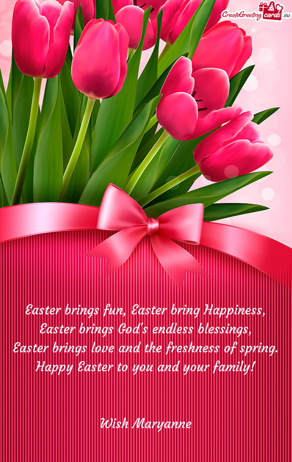 Easter brings God's endless blessings