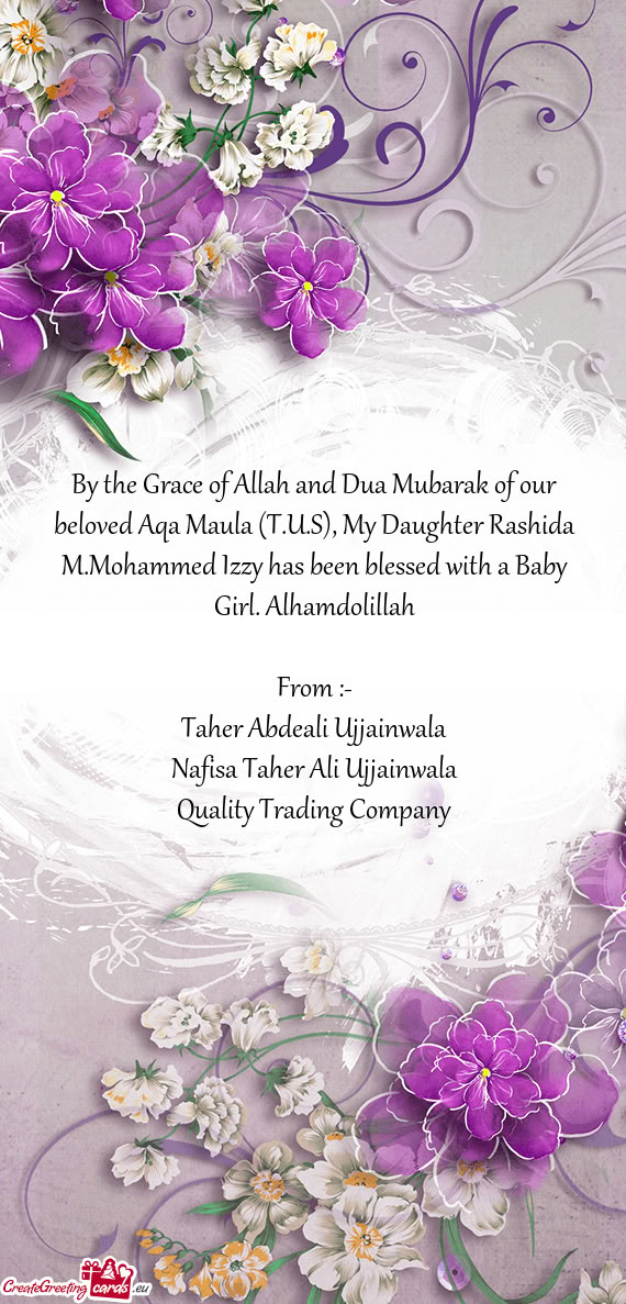 Ed Izzy has been blessed with a Baby Girl. Alhamdolillah