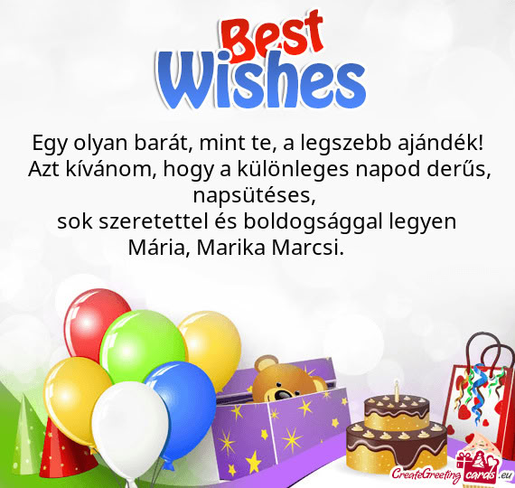 Egy olyan barát, mint te, a legszebb ajándék