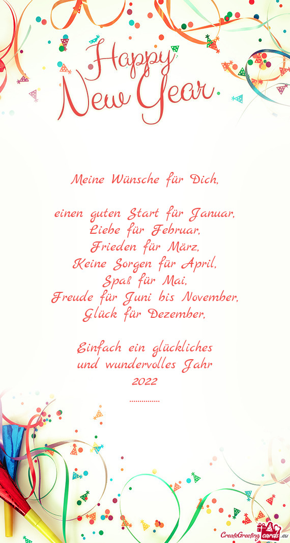 Einen guten Start für Januar