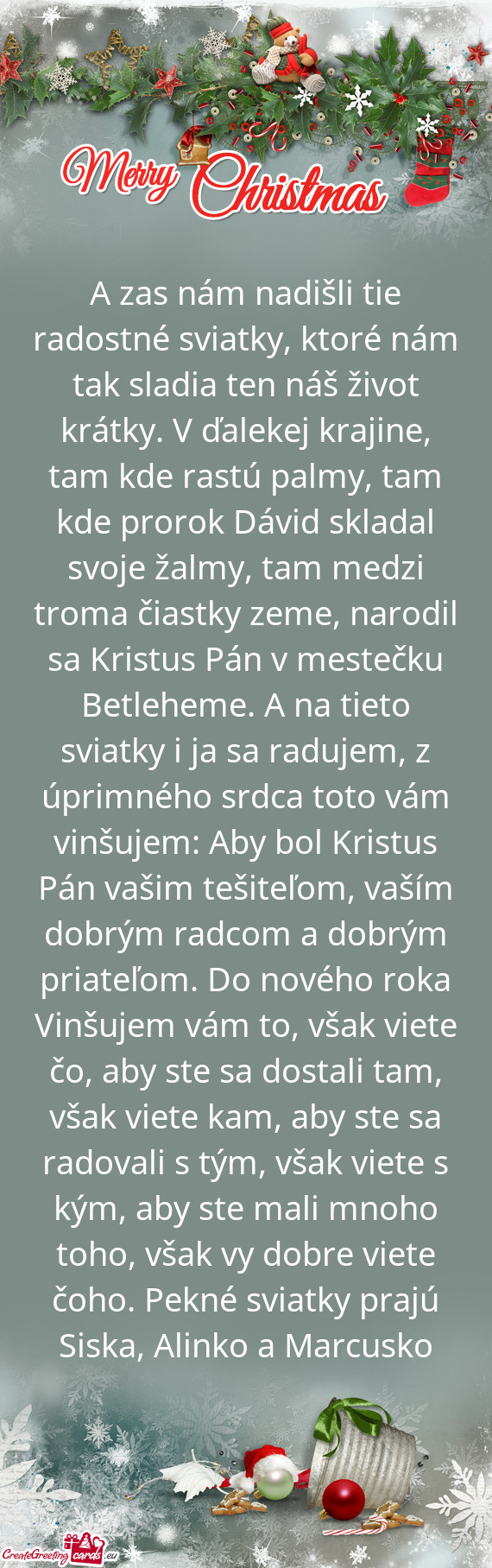 Ej krajine, tam kde rastú palmy, tam kde prorok Dávid skladal svoje žalmy, tam medzi troma čiast