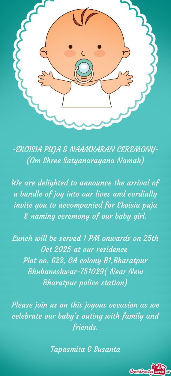 EKOISIA PUJA & NAAMKARAN CEREMONY
