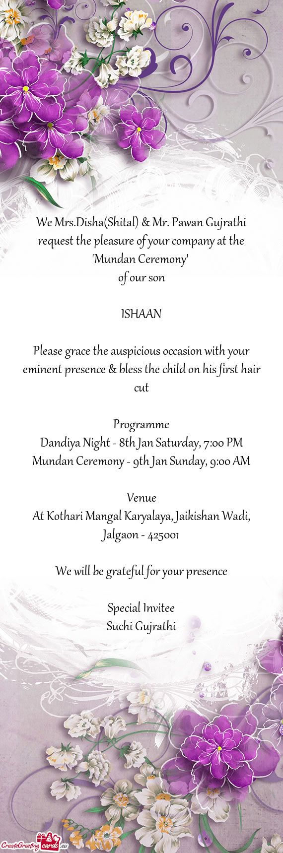 Eminent presence & bless the child on his first hair cut