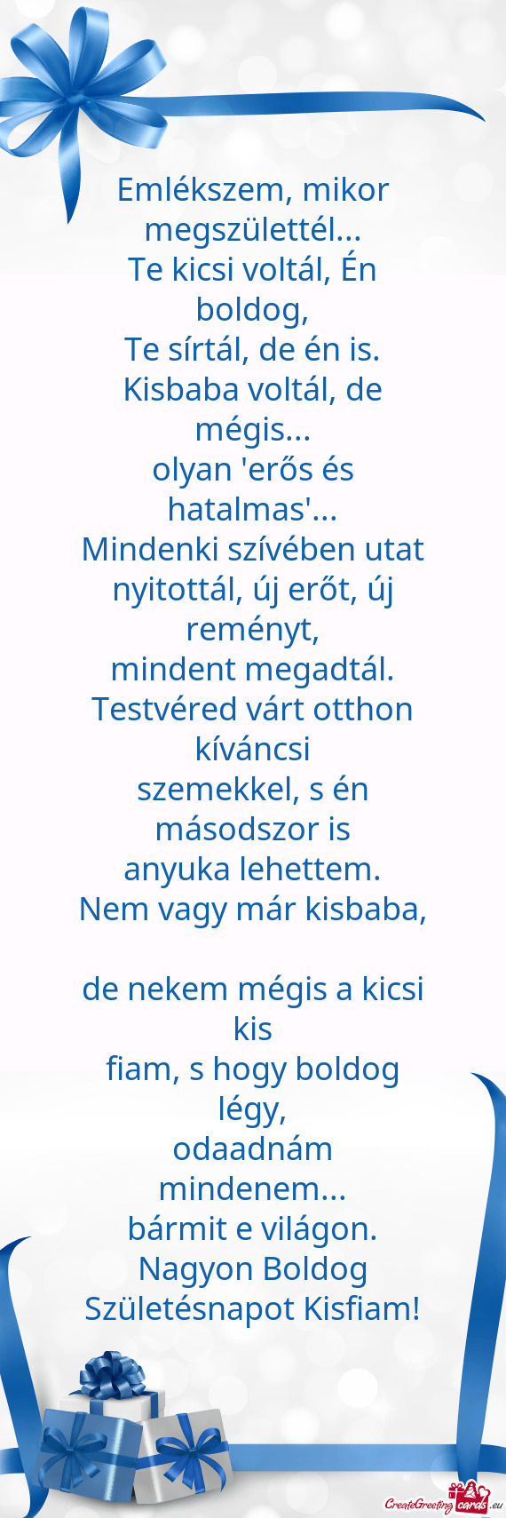 Emlékszem, mikor megszülettél