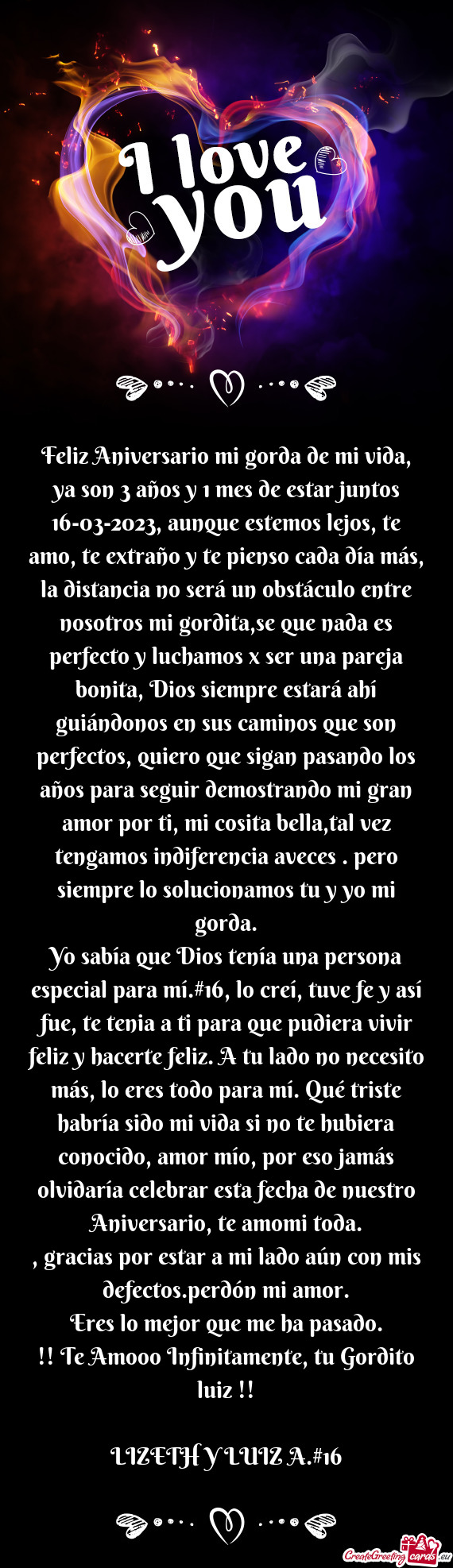 Emos lejos, te amo, te extraño y te pienso cada día más, la distancia no será un obstáculo entr