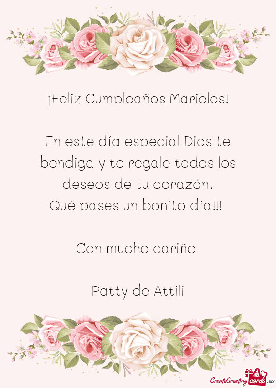 En este día especial Dios te bendiga y te regale todos los deseos de tu corazón