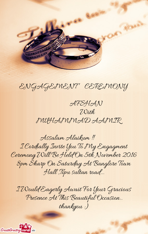 ENGAGEMENT  CEREMONY