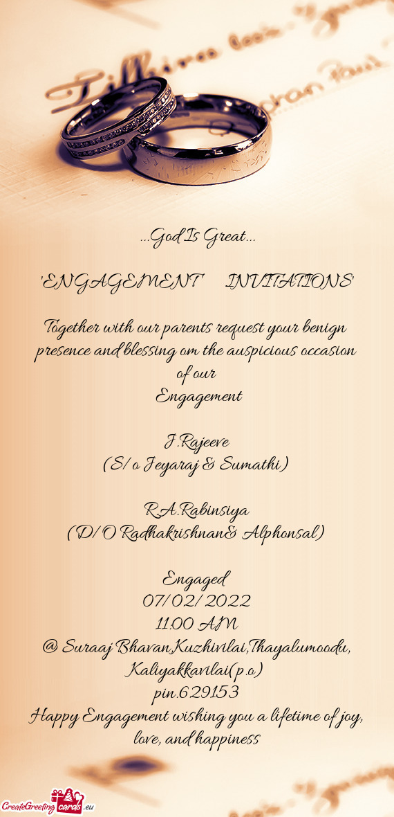 "ENGAGEMENT  INVITATIONS"