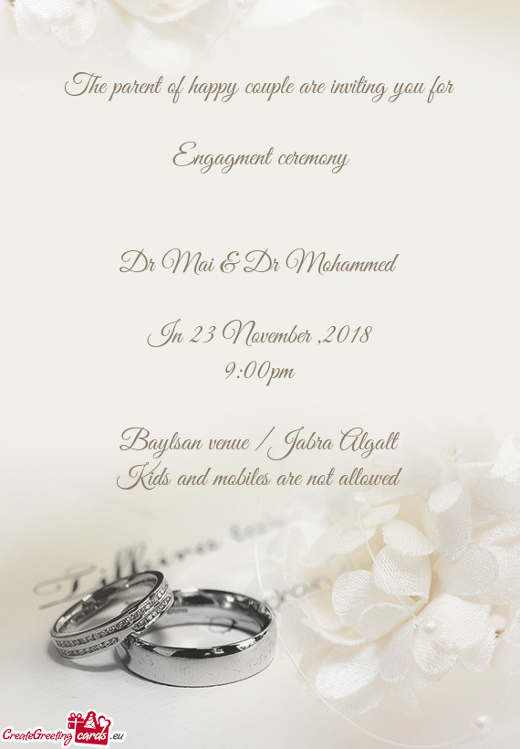 Engagment ceremony