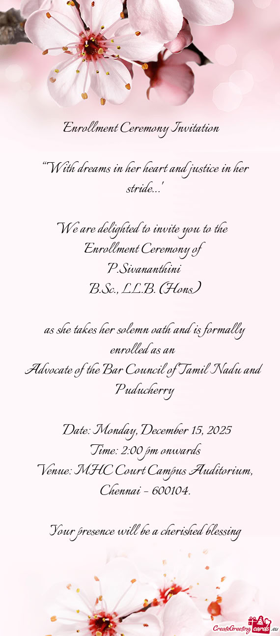 Enrollment Ceremony of