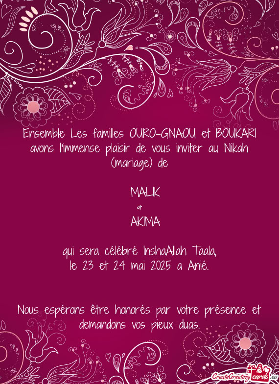 Ensemble Les familles OURO-GNAOU et BOUKARI