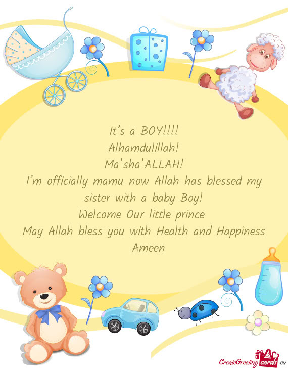Er with a baby Boy! Welcome Our little prince May Allah bless you with Health and Happiness 😇A