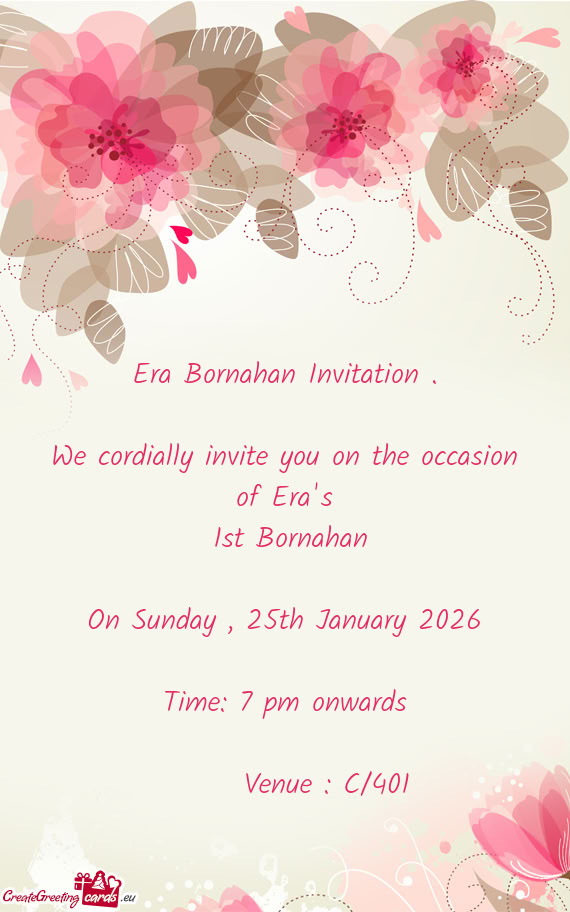Era Bornahan Invitation