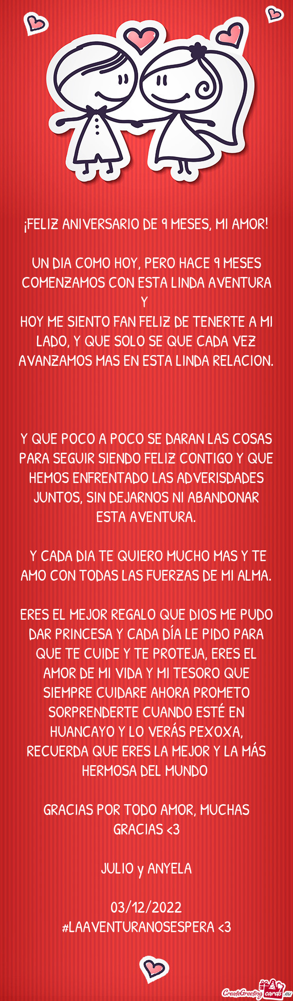 ERES EL MEJOR REGALO QUE DIOS ME PUDO DAR PRINCESA Y CADA DÍA LE PIDO PARA QUE TE CUIDE Y TE PROTEJ