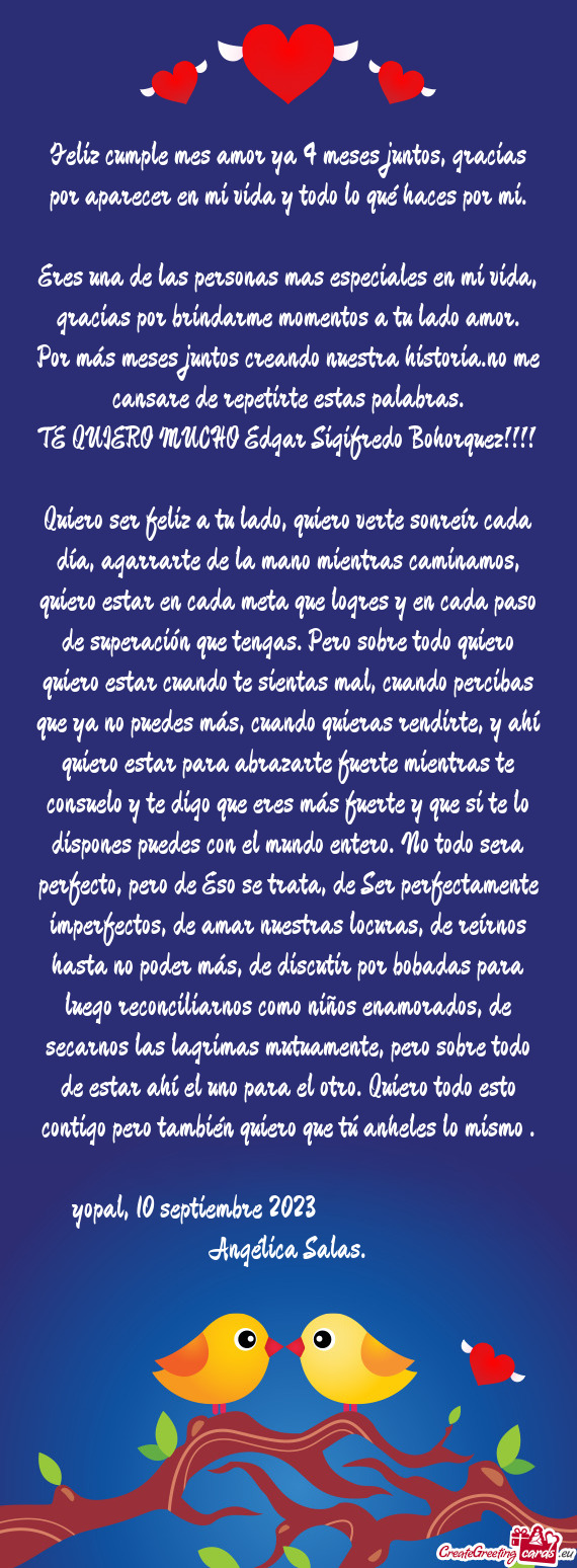 Eres una de las personas mas especiales en mi vida, gracias por brindarme momentos a tu lado amor