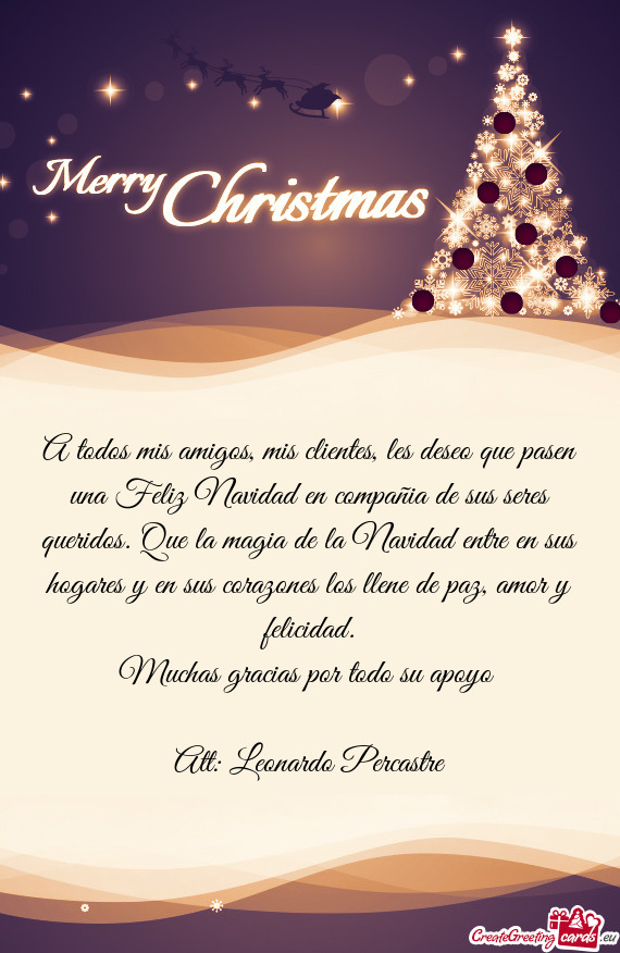 Eridos. Que la magia de la Navidad entre en sus hogares y en sus corazones los llene de paz, amor y