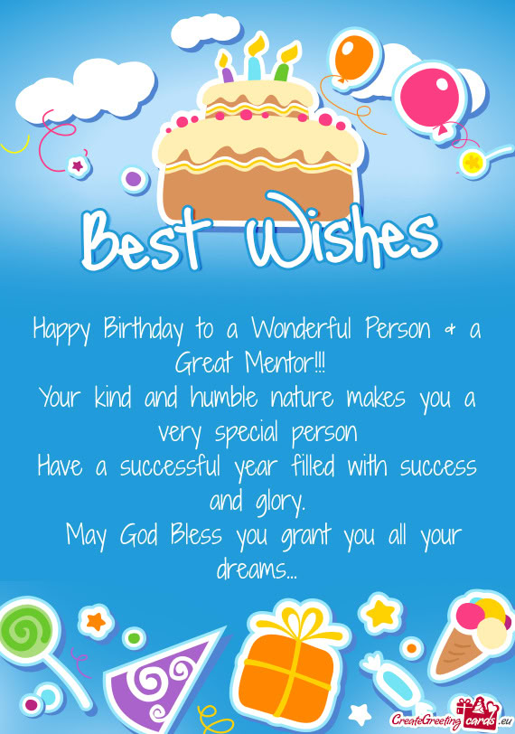 Ery special person Have a successful year filled with success and glory