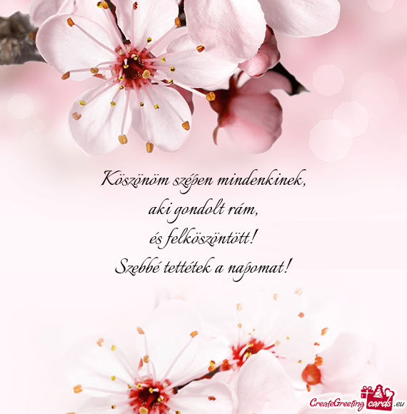 És felköszöntött