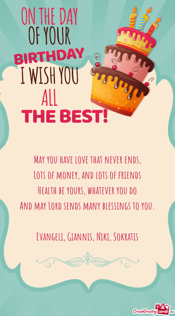 Evangeli, Giannis, Niki, Sokratis