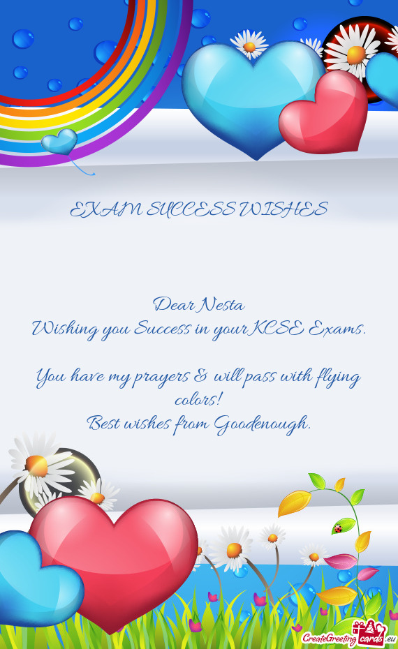 EXAM SUCCESS WISHES