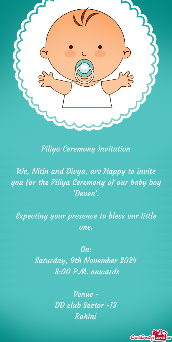 Expecting your presence to bless our little one